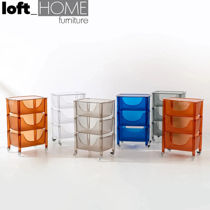 Contemporary plastic drawer cabinet loja primary product view.