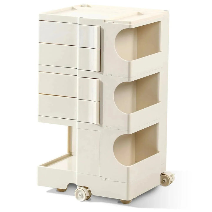 Contemporary Plastic Wheeled Trolley Side Table BOBY LARGE