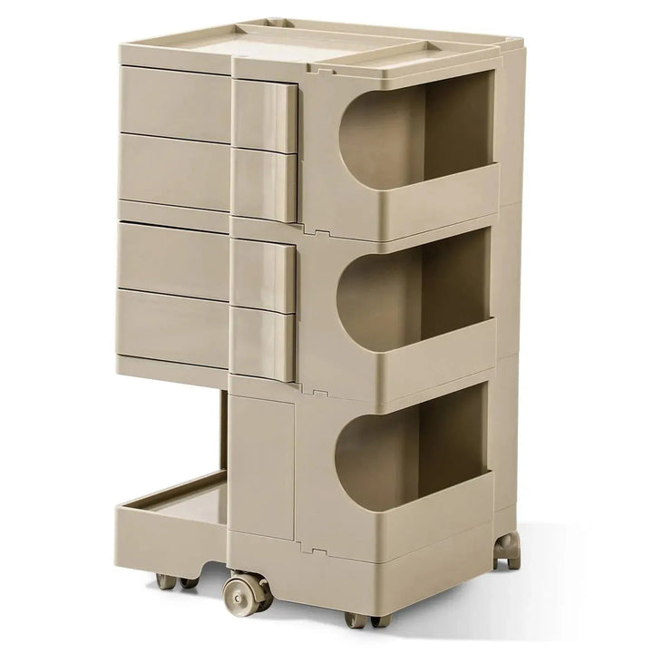Contemporary Plastic Wheeled Trolley Side Table BOBY LARGE