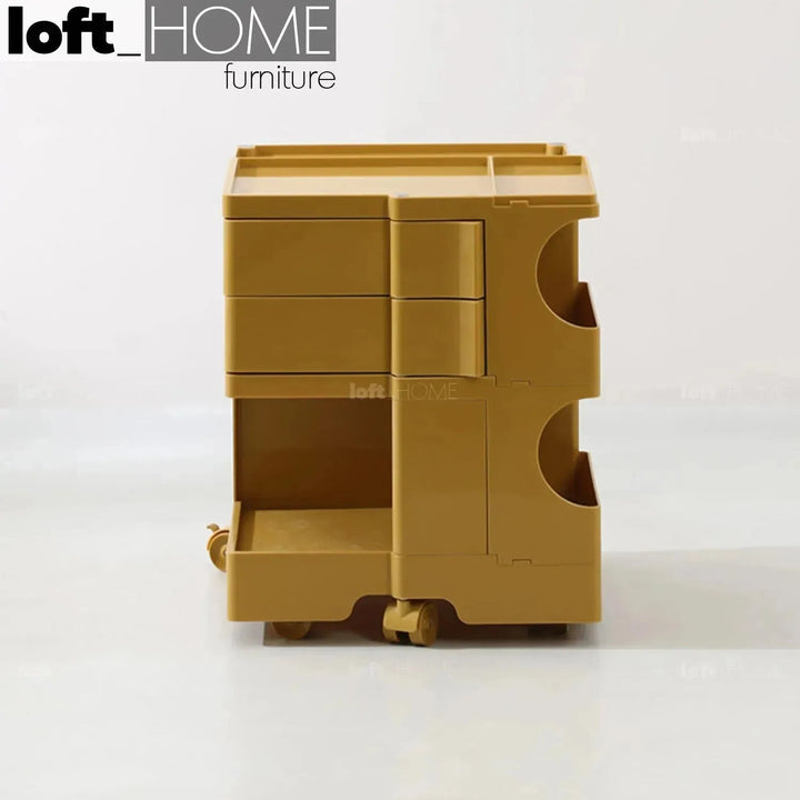 Contemporary Plastic Wheeled Trolley Side Table BOBY Small