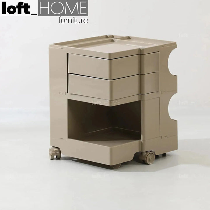 Contemporary Plastic Wheeled Trolley Side Table BOBY Small