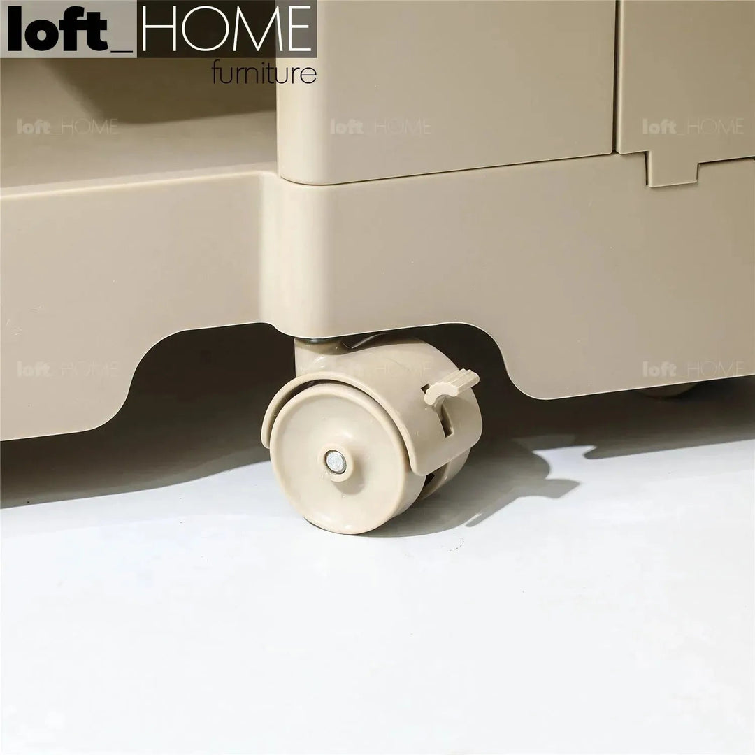 Contemporary Plastic Wheeled Trolley Side Table BOBY Small