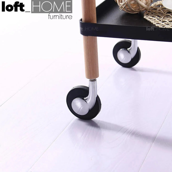 Modern Plastic Wheeled Trolley Side Table DANISH 2