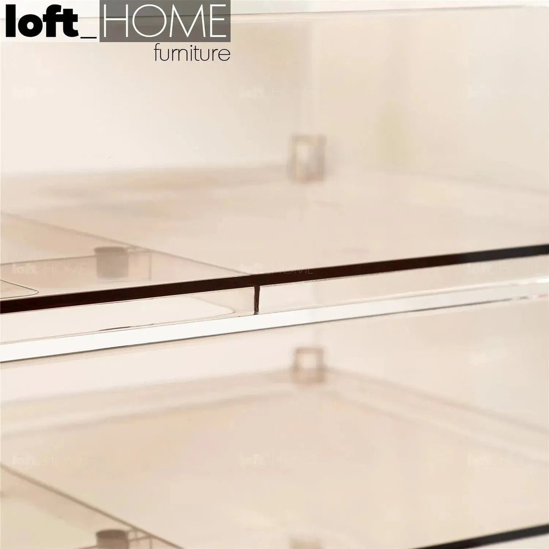 Contemporary Plastic Wheeled Trolley Side Table ROLLY CLEAR