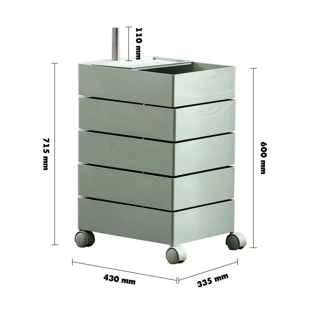 Contemporary plastic wheeled trolley side table rolly size charts.