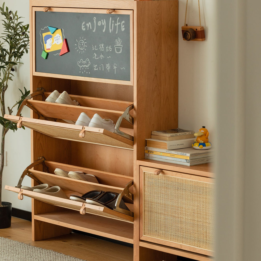 Scandinavian Rattan Shoe Cabinet KANGAROO