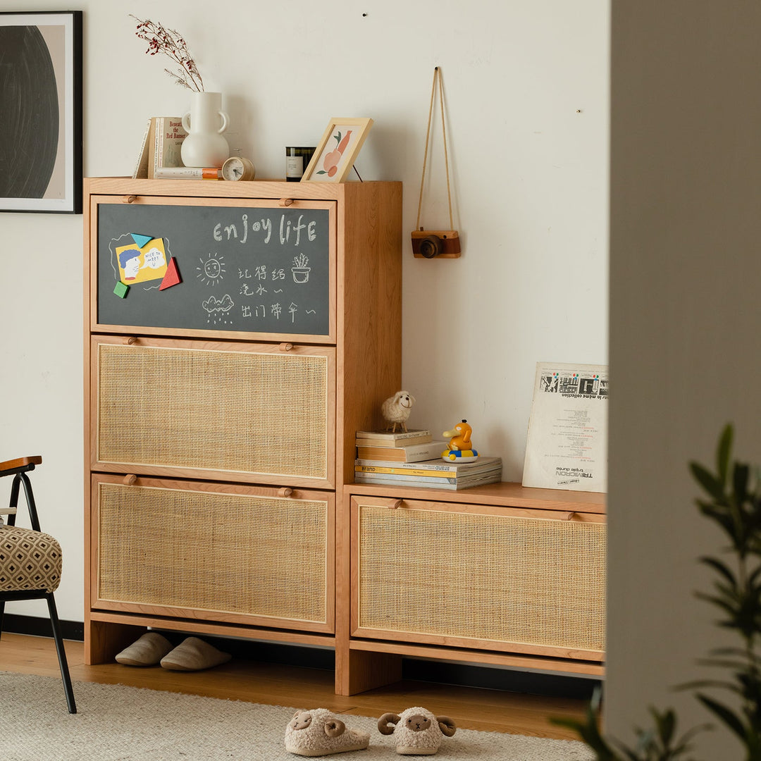 Scandinavian Rattan Shoe Cabinet KANGAROO