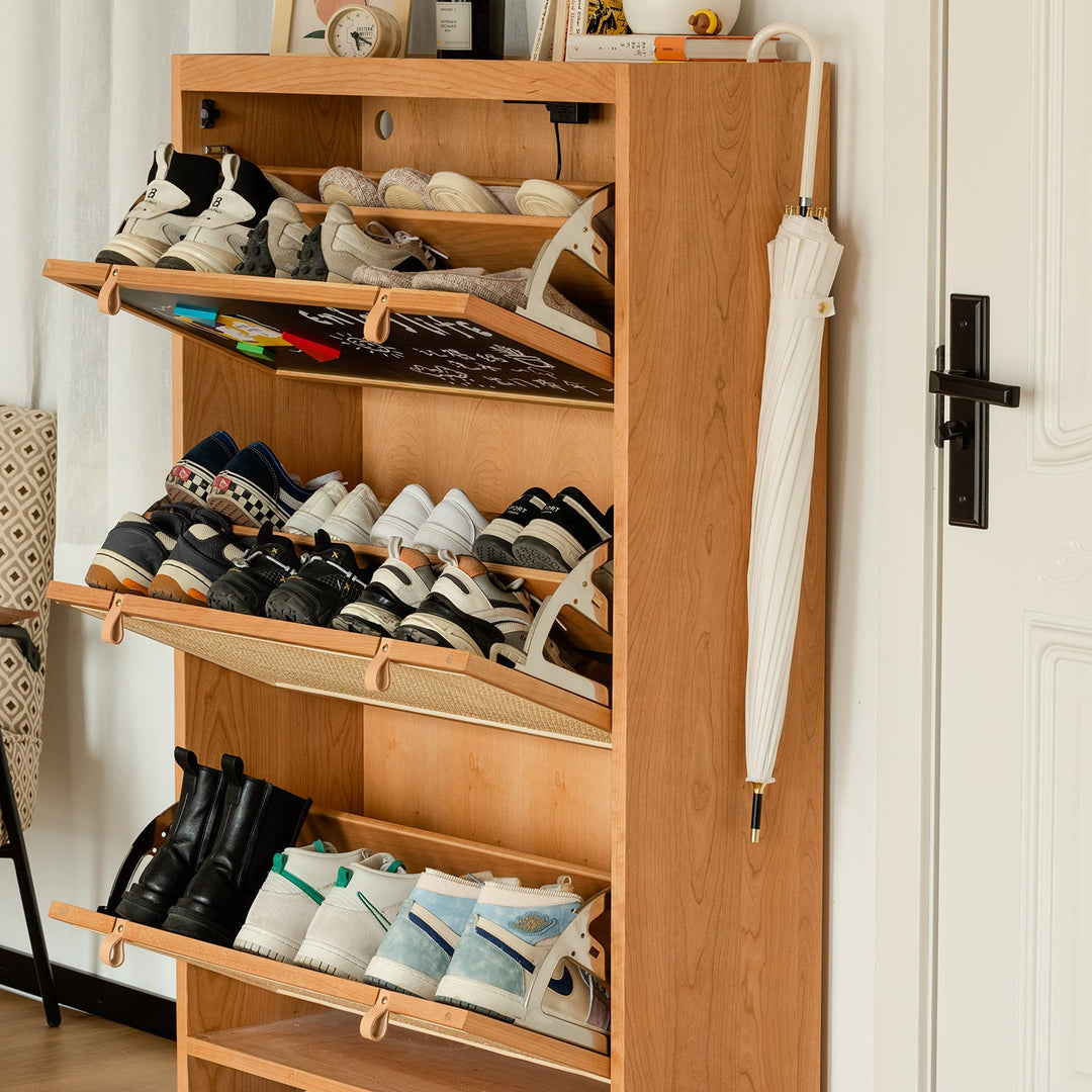 Scandinavian Rattan Shoe Cabinet KANGAROO