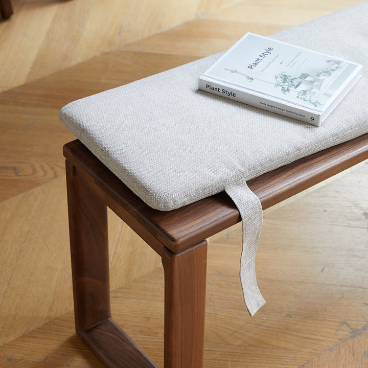 Scandinavian removable padded bench cushion cheese material variants.