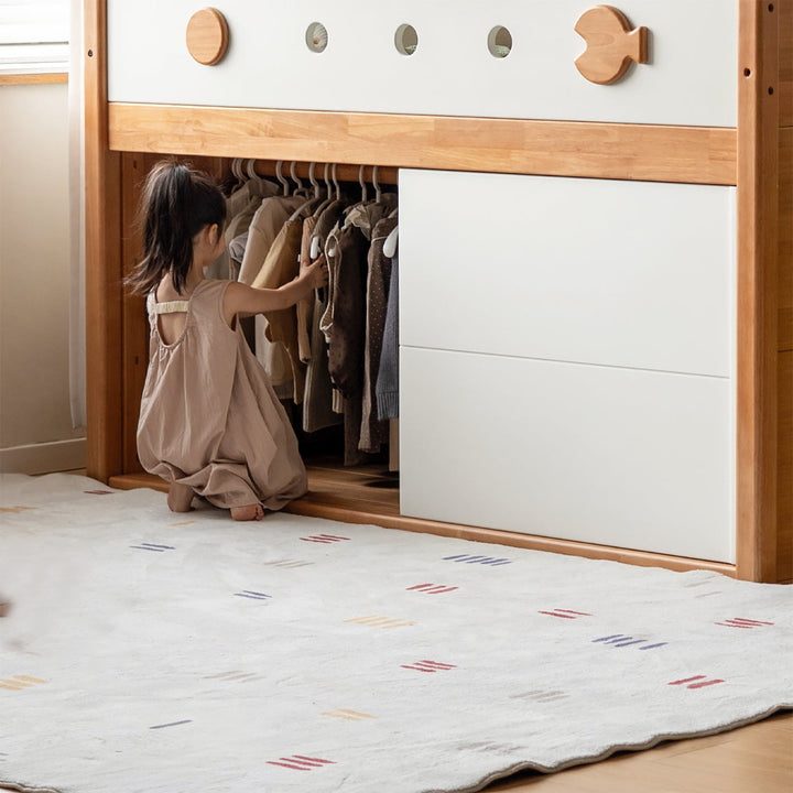 Scandinavian rubber wood kids storage bed lunor size charts.