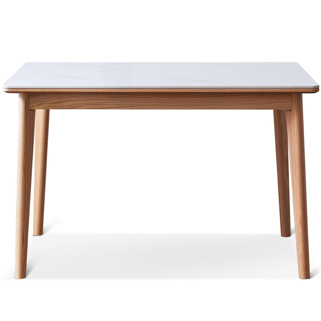 Scandinavian sintered stone oak wood dining table jaden environmental situation.