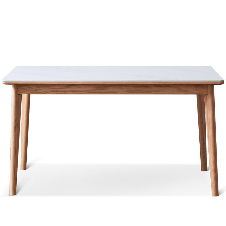 Scandinavian sintered stone oak wood dining table jaden conceptual design.