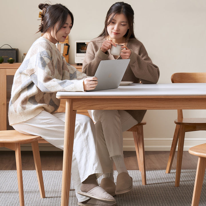 Scandinavian sintered stone oak wood dining table jaden size charts.