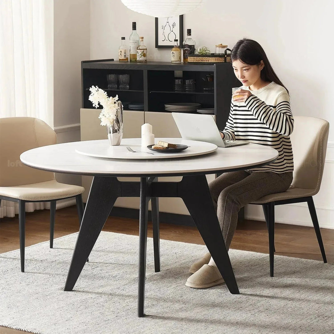 Scandinavian Sintered Stone Round Dining Table BELLY