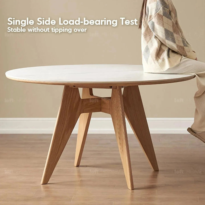 Scandinavian Sintered Stone Round Dining Table BELLY