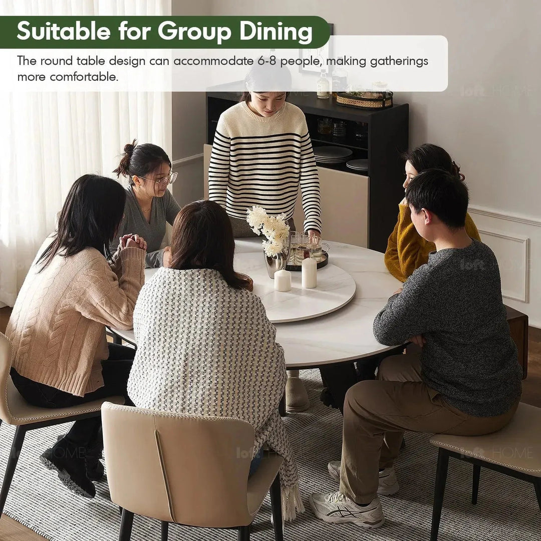 Scandinavian Sintered Stone Round Dining Table BELLY