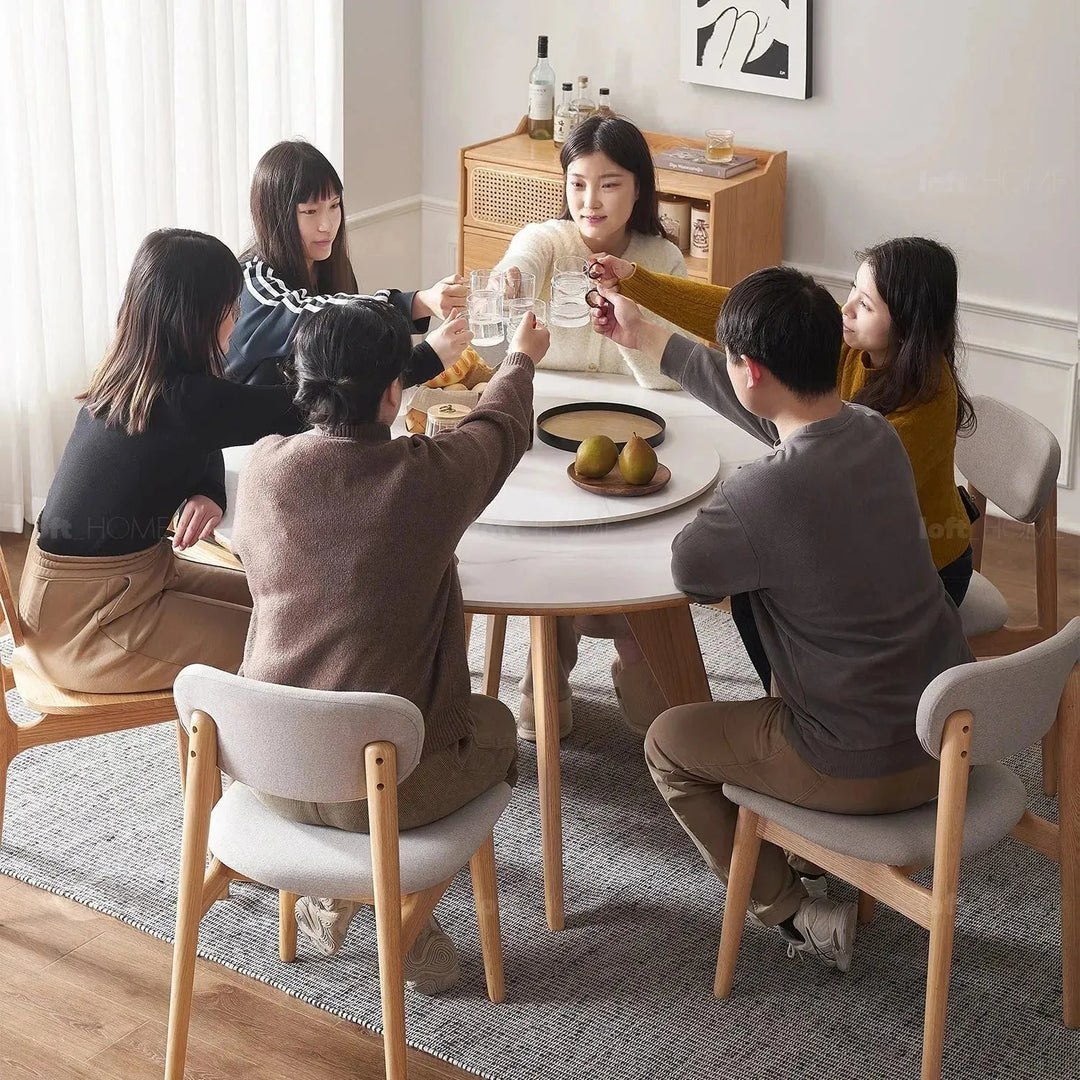Scandinavian Sintered Stone Round Dining Table BELLY