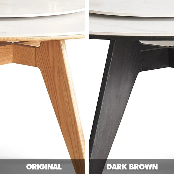 Scandinavian Sintered Stone Round Dining Table BELLY