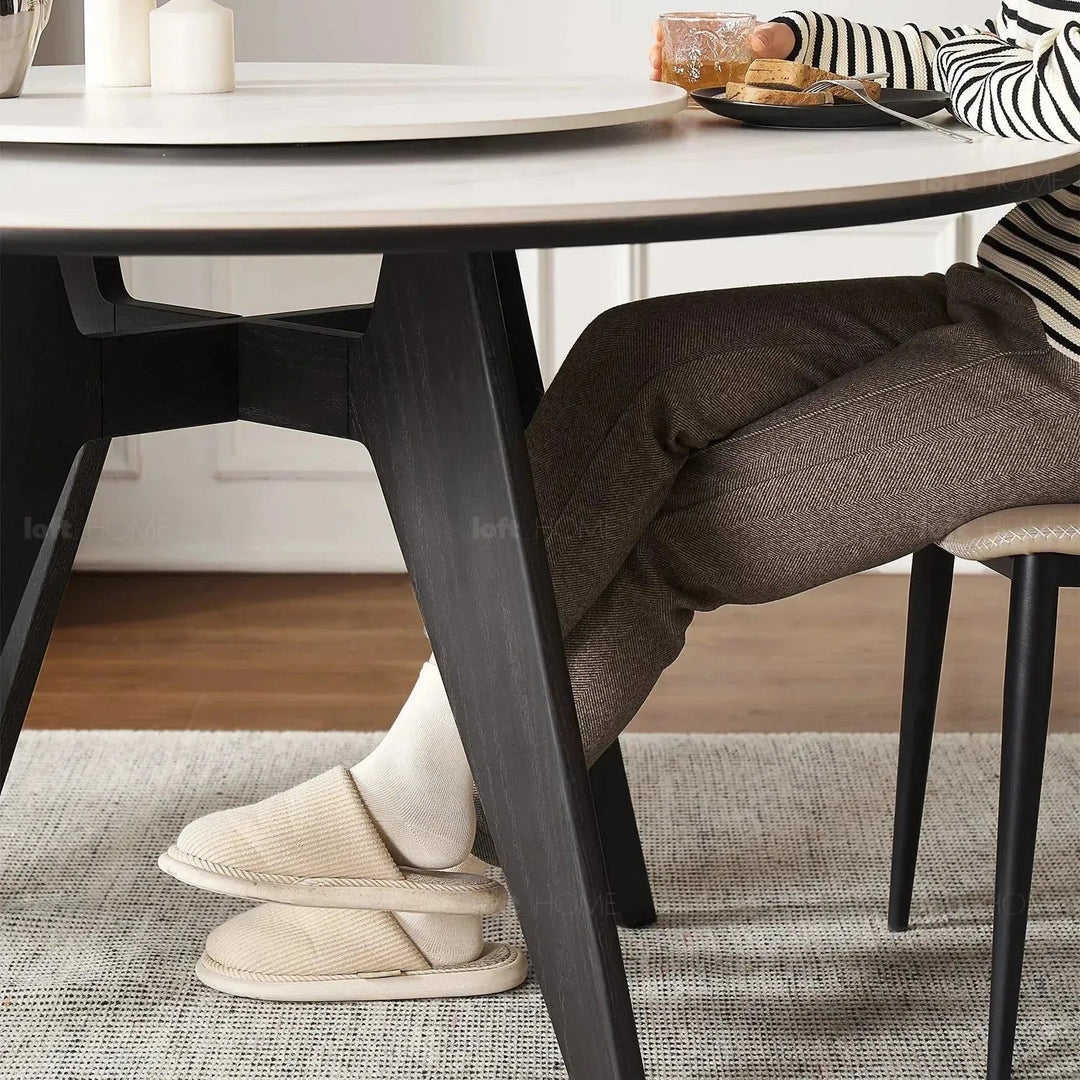 Scandinavian Sintered Stone Round Dining Table BELLY