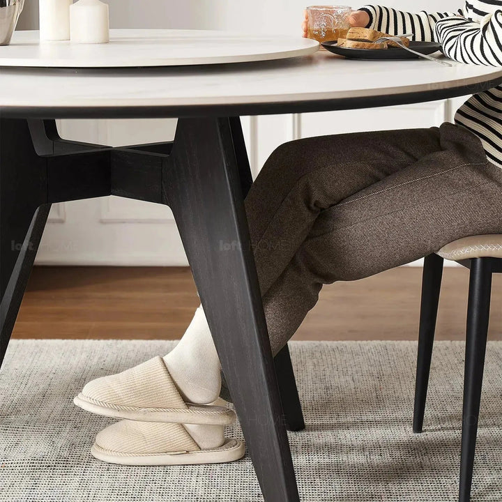 Scandinavian Sintered Stone Round Dining Table BELLY