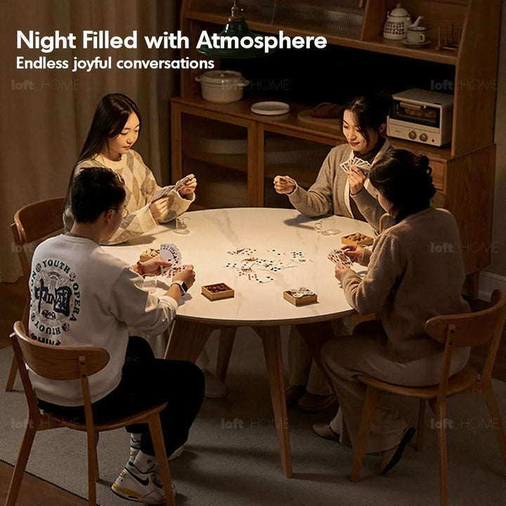 Scandinavian Sintered Stone Round Dining Table BELLY