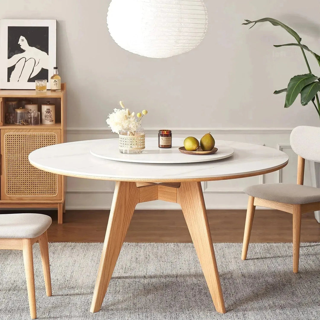 Scandinavian Sintered Stone Round Dining Table BELLY