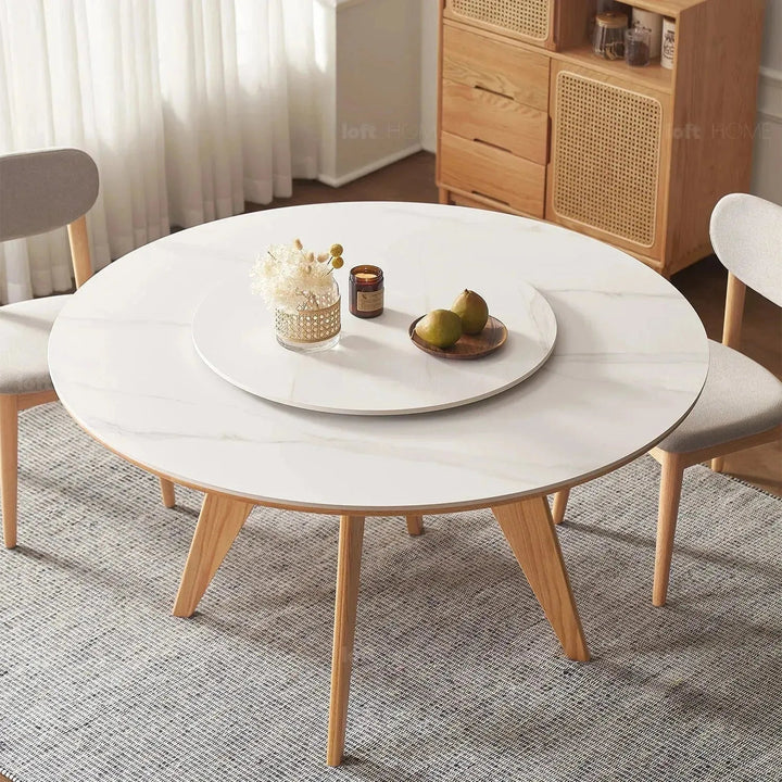 Scandinavian Sintered Stone Round Dining Table BELLY