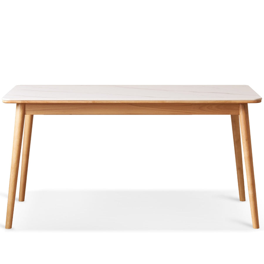 Scandinavian Sintered Stone Rubber Wood Dining Table ROWAN