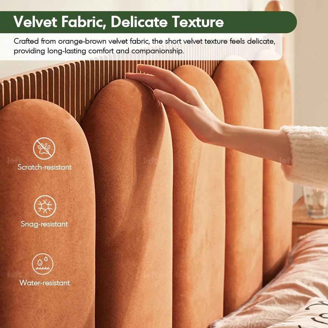 Scandinavian Wood Bed Frame CHERRY RADIANT