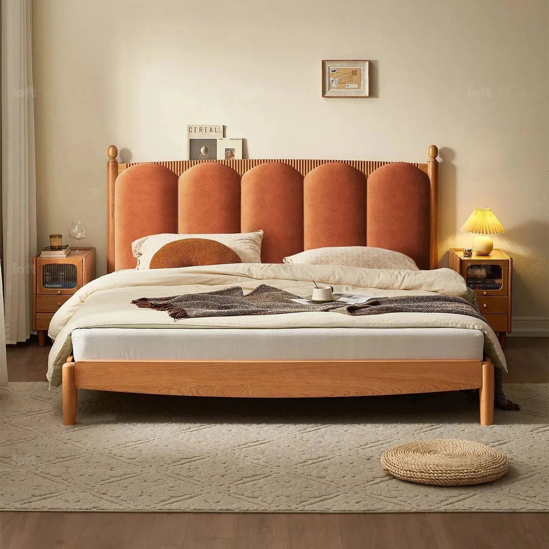 Scandinavian Wood Bed Frame CHERRY RADIANT