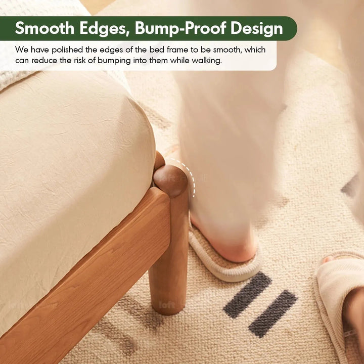 Scandinavian Wood Bed Frame CHERRY RADIANT