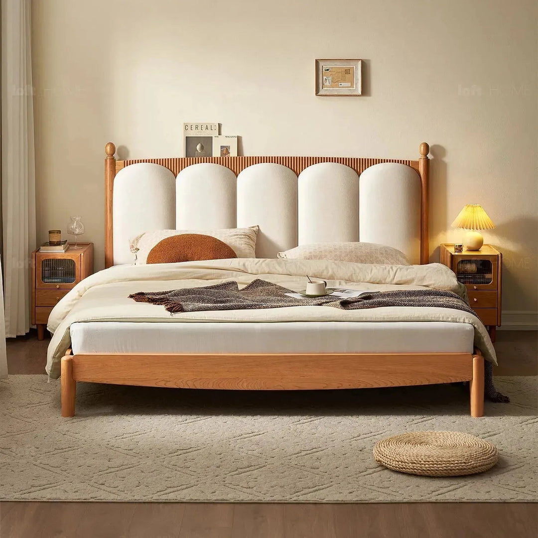 Scandinavian Wood Bed Frame CHERRY RADIANT
