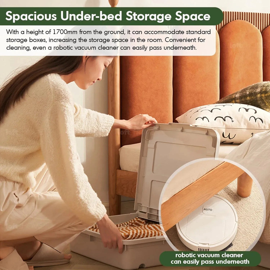 Scandinavian Wood Bed Frame CHERRY RADIANT