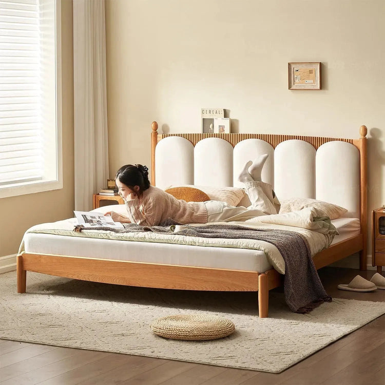 Scandinavian Wood Bed Frame CHERRY RADIANT Good to Know Preview-1