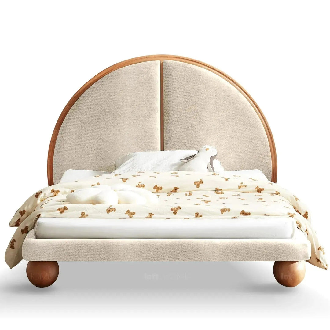 Cream Wood Bed SUNNYDAWN