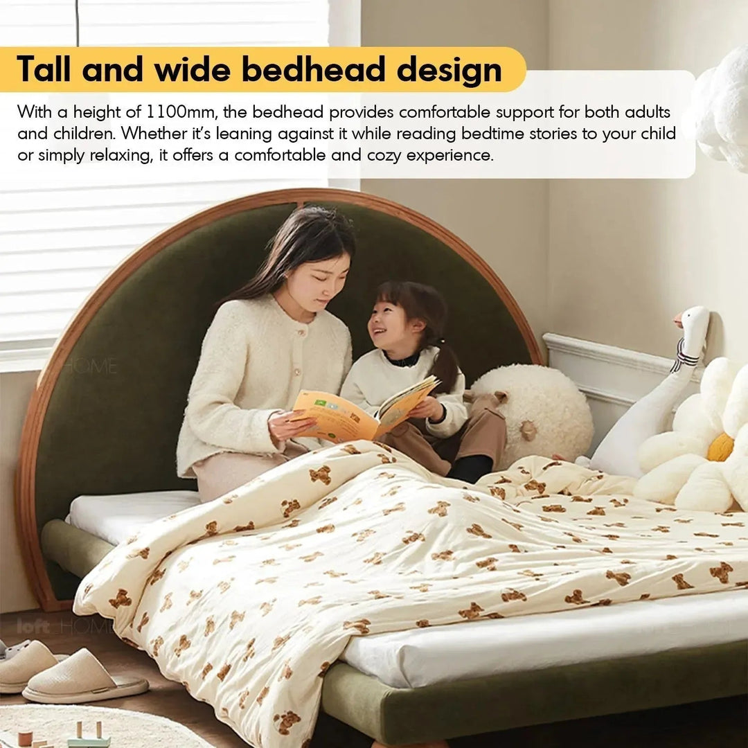 Cream Wood Bed SUNNYDAWN