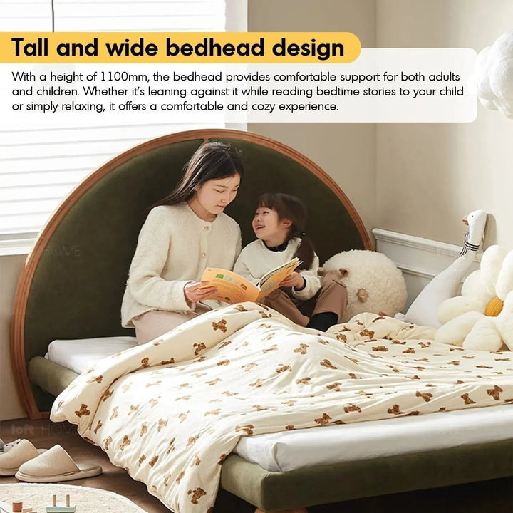 Cream Wood Bed SUNNYDAWN