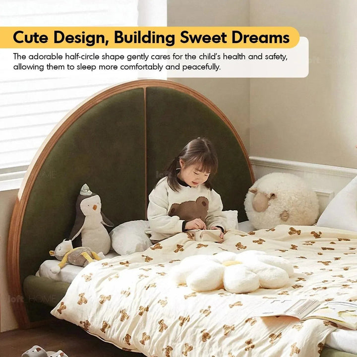 Cream Wood Bed SUNNYDAWN