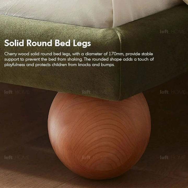 Cream Wood Bed SUNNYDAWN