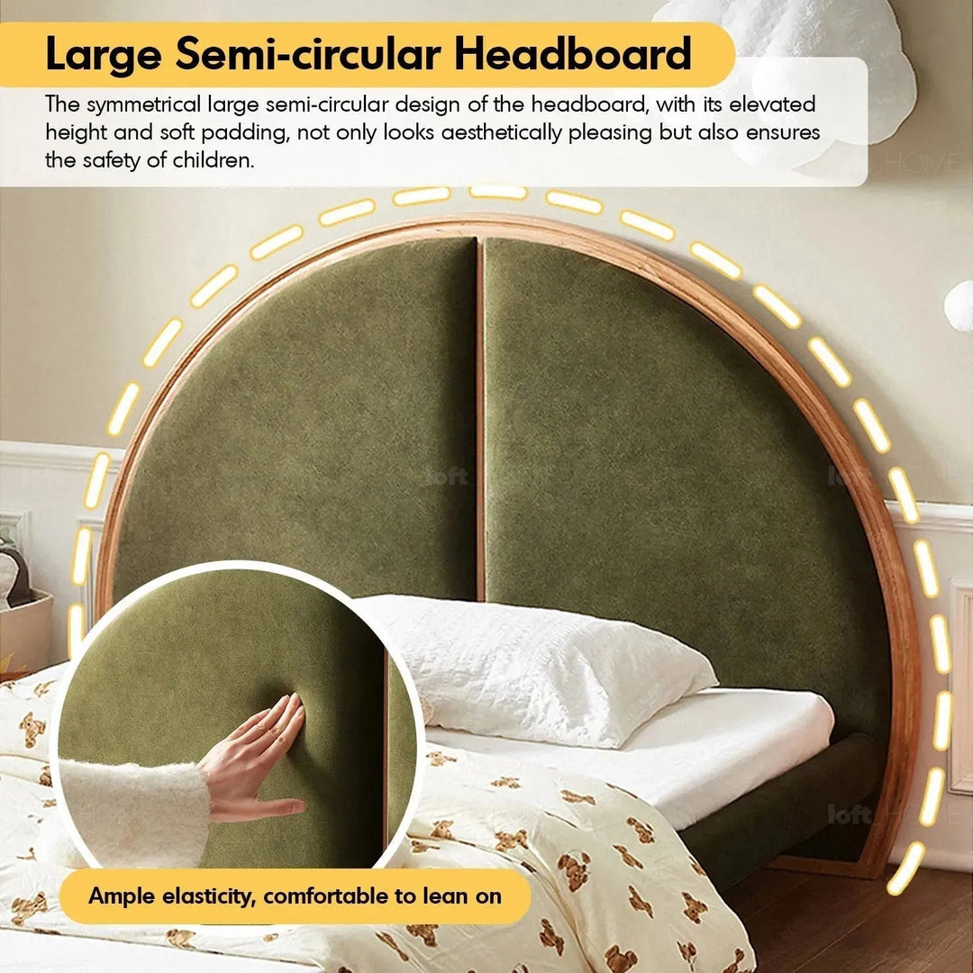 Cream Wood Bed SUNNYDAWN