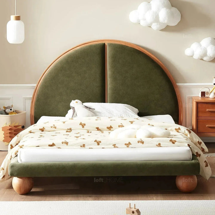Cream Wood Bed SUNNYDAWN