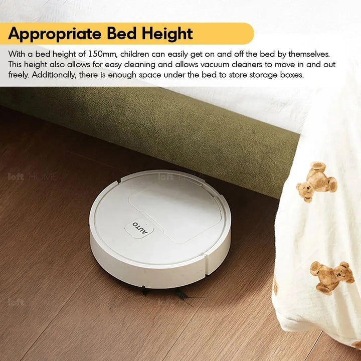 Cream Wood Bed SUNNYDAWN