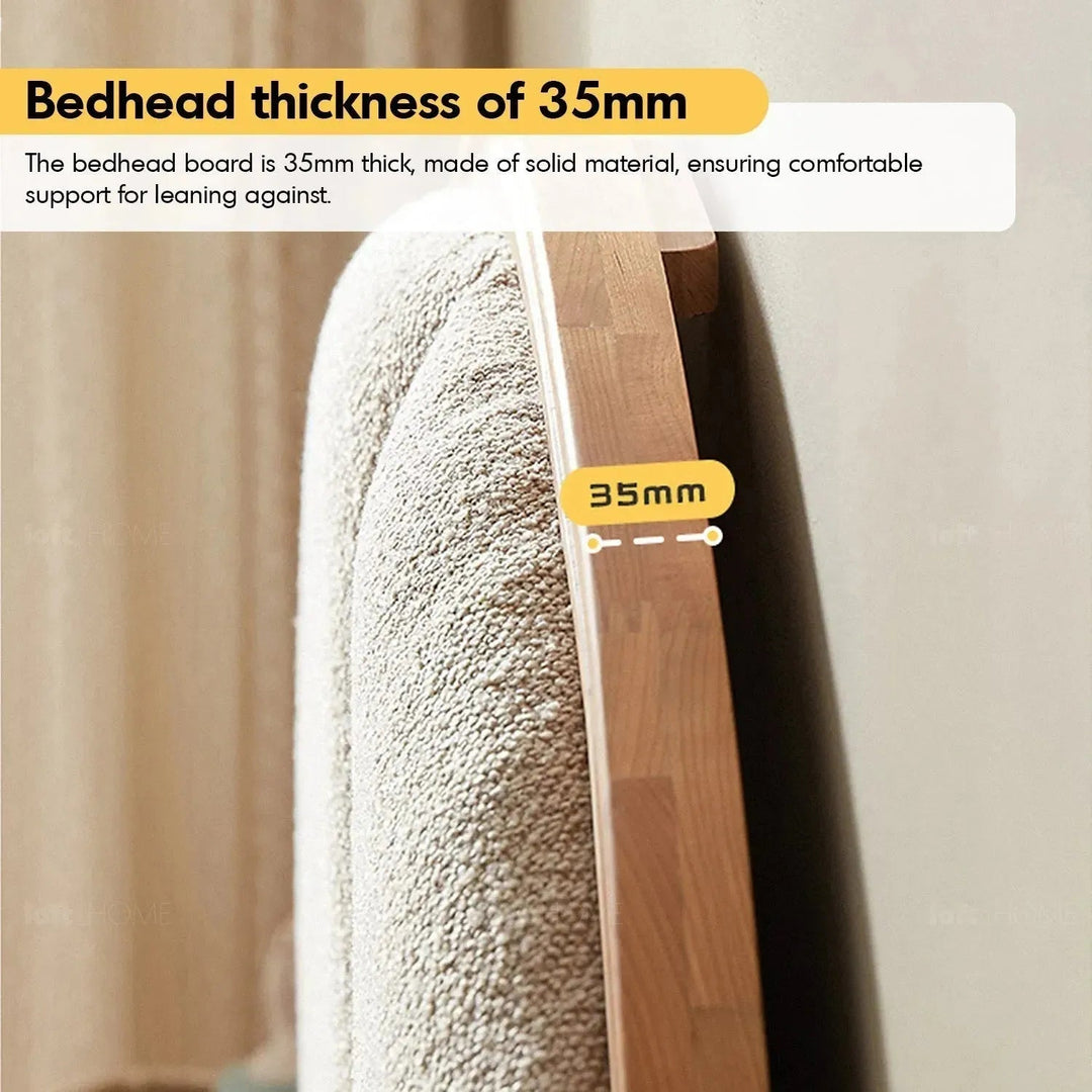 Cream Wood Bed SUNNYDAWN