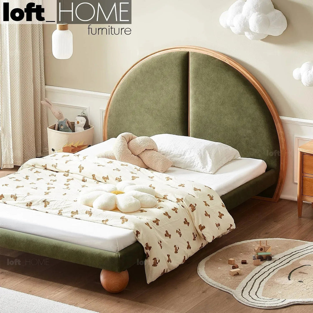 Cream Wood Bed SUNNYDAWN