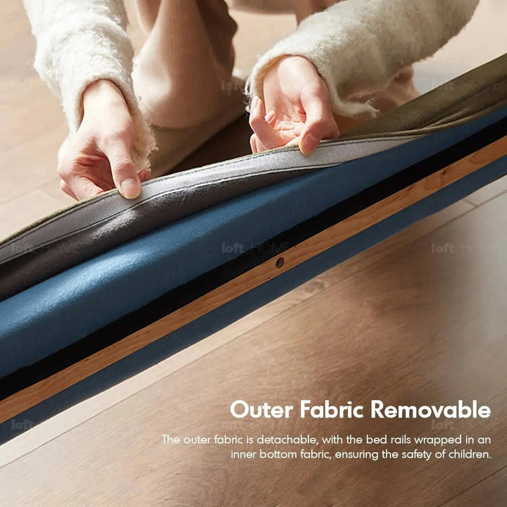 Cream Wood Bed SUNNYDAWN