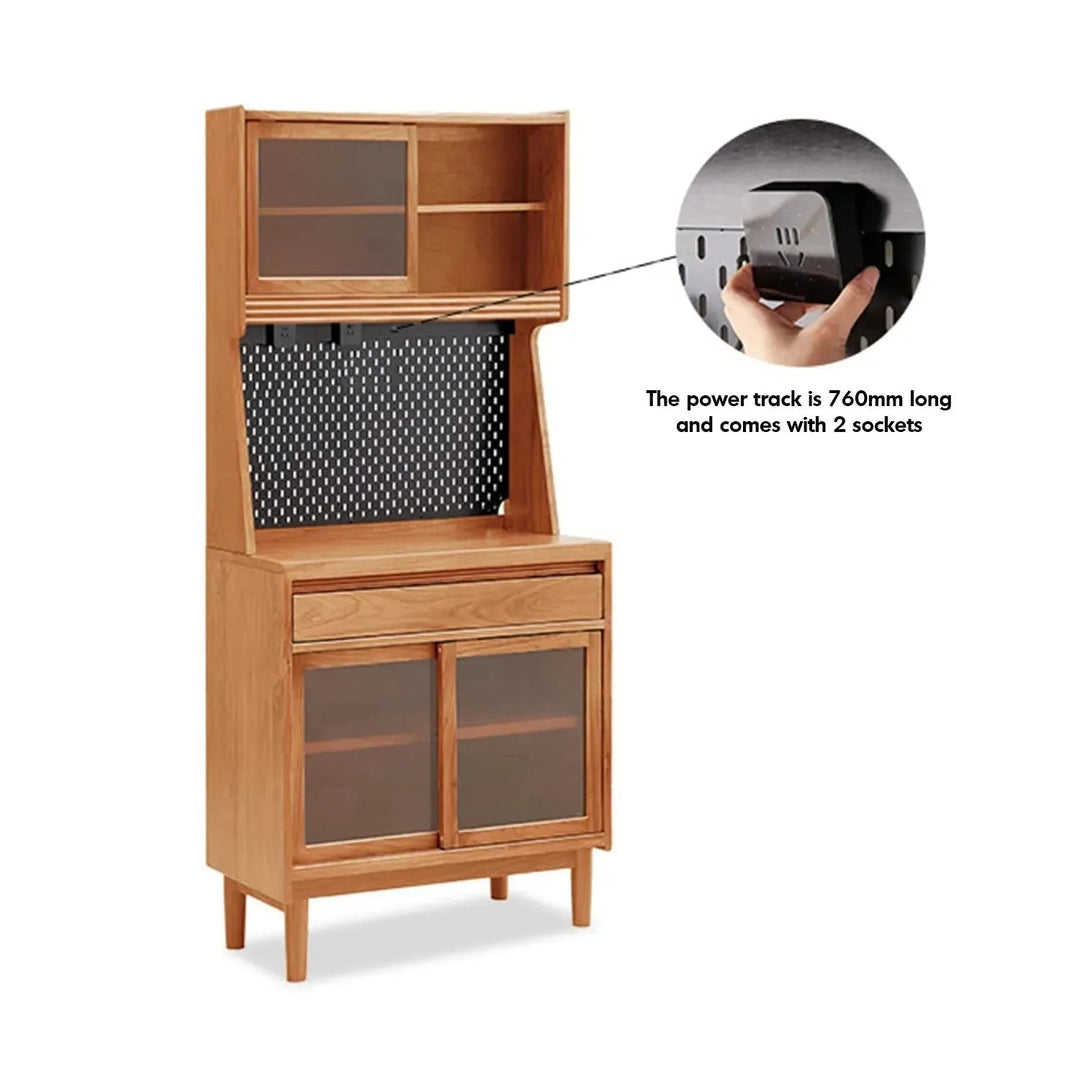 Scandinavian wood cabinet cherry retro detail 10.
