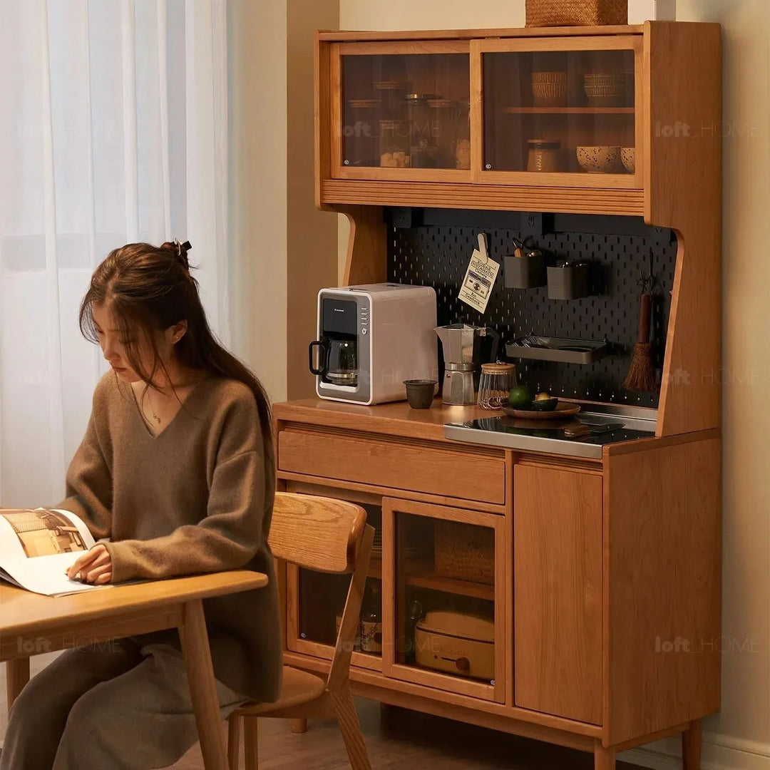 Scandinavian Wood Cabinet CHERRY RETRO