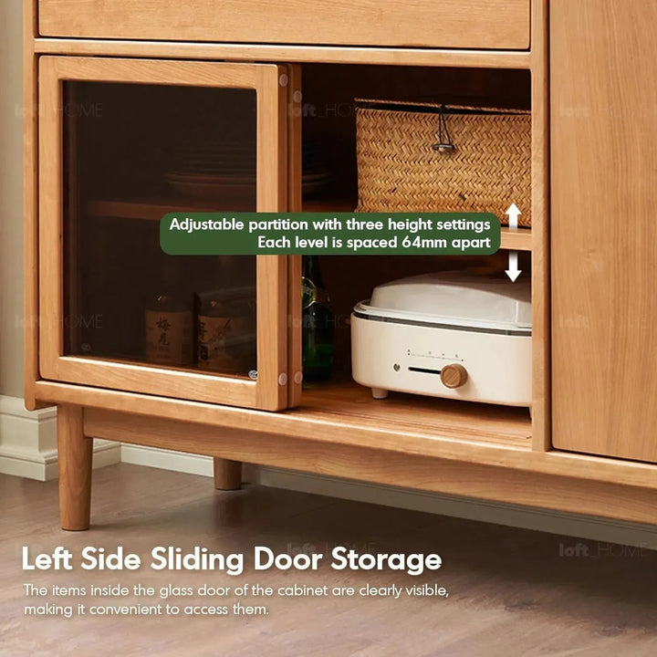 Scandinavian Wood Cabinet CHERRY RETRO