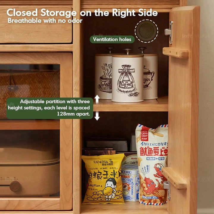 Scandinavian Wood Cabinet CHERRY RETRO