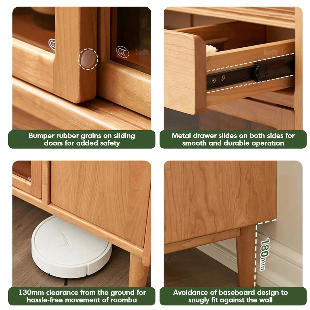 Scandinavian Wood Cabinet CHERRY RETRO